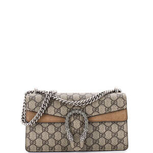 Gucci Small Dionysus Bag GG Coated Canvas with Crystal Embellished Metal